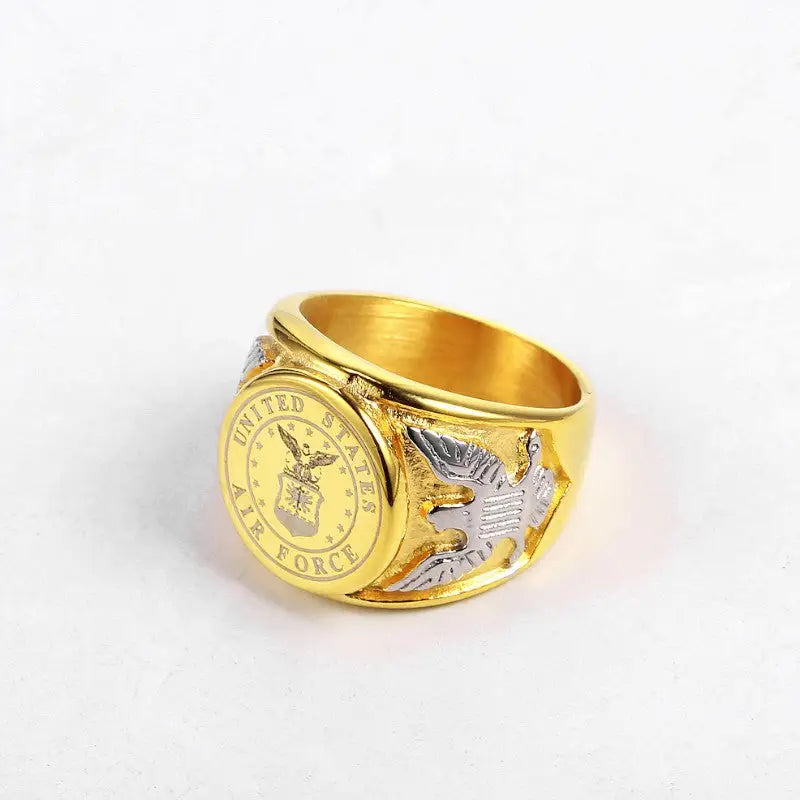 Bague acier homme militaire