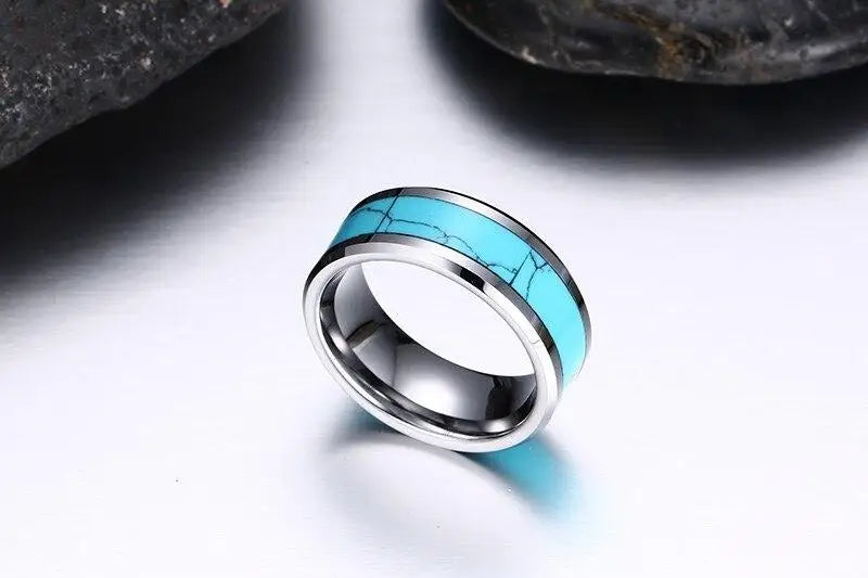 BAGUE MILITAIRE - PIERRE BLEUE