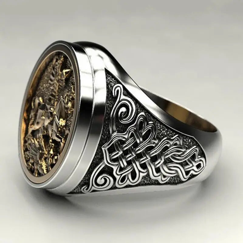 BAGUE MILITAIRE - CHEVALIER IMPITOYABLE (ARGENT)