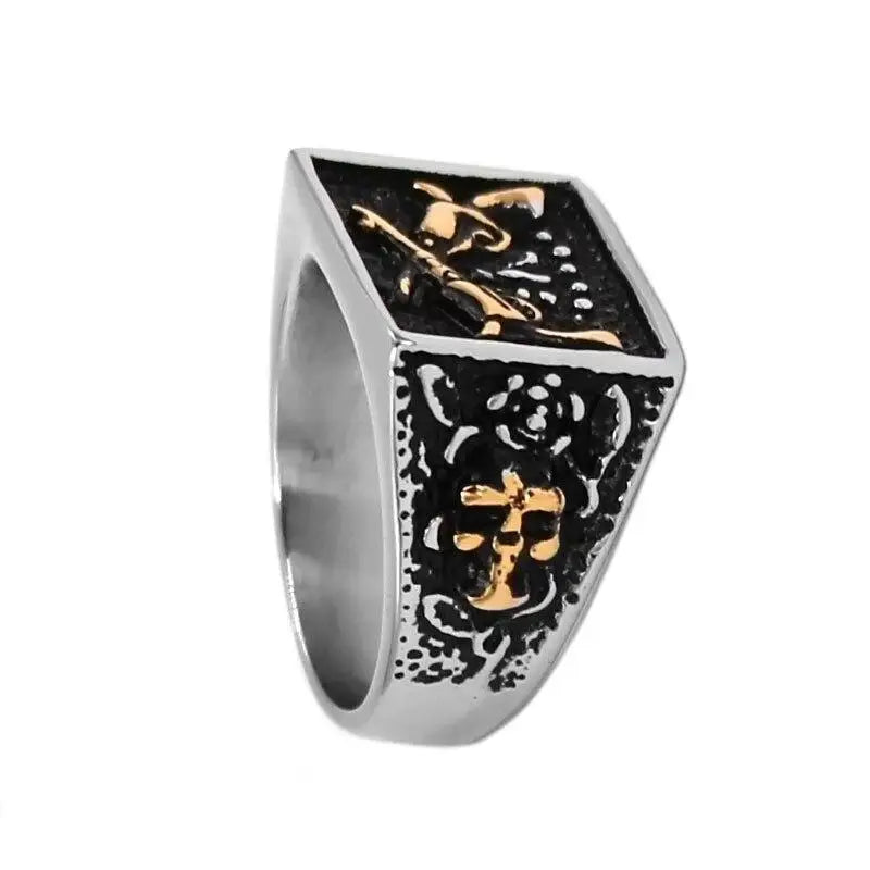 BAGUE MILITAIRE - FRÈRES D’ARMES (COULEUR ARGENT)