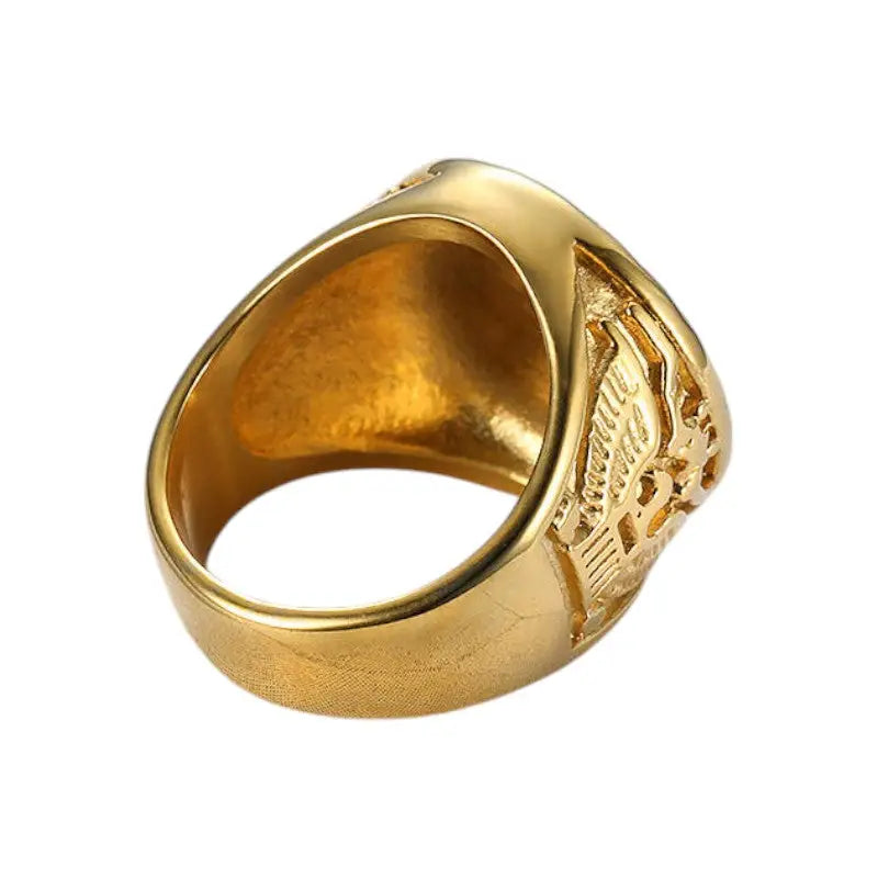BAGUE MILITAIRE MARINE AMÉRICAINE (OR)