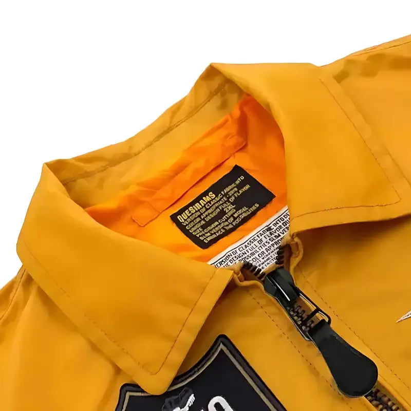 Blouson Bomber MA-1 Aviateur Homme – Patches USAF Doublure Orange
