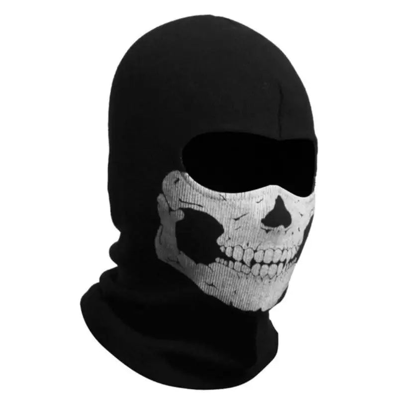 Cagoule noire militaire motif tête de mort