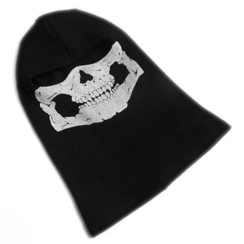 Cagoule noire militaire motif tête de mort