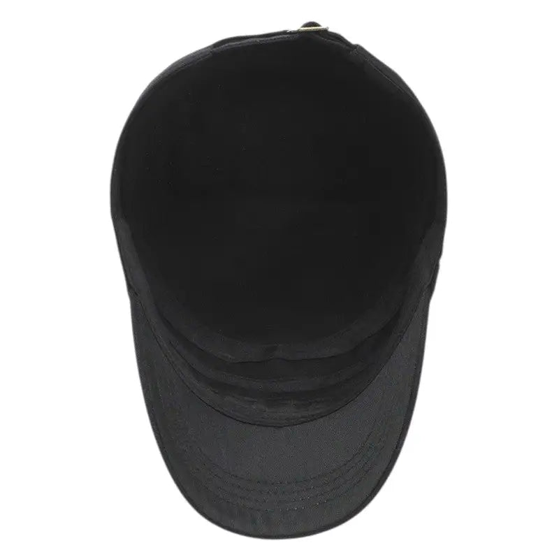 Casquette homme militaire en coton à visière incurvée
