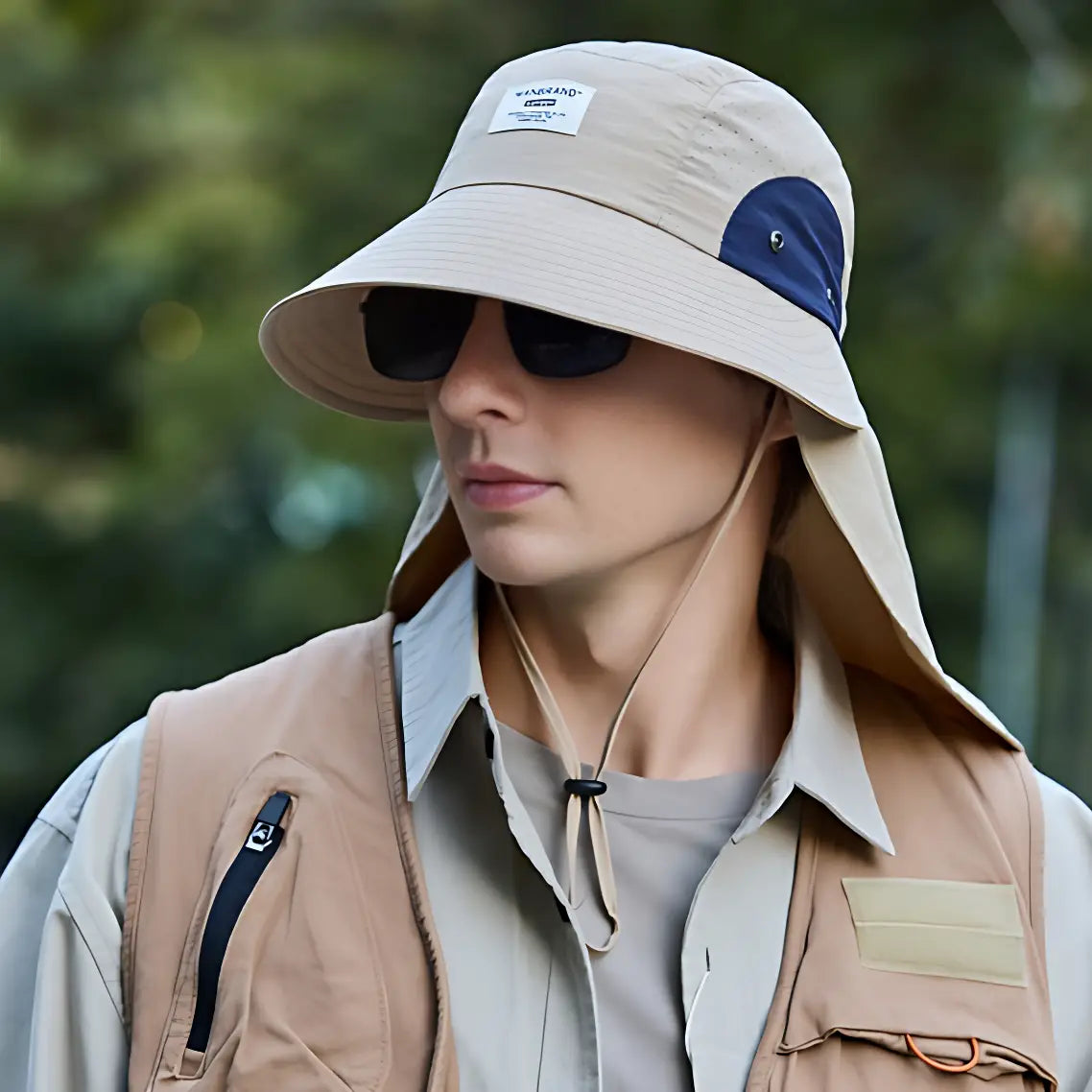 Chapeau anti uv protection cou randonnée