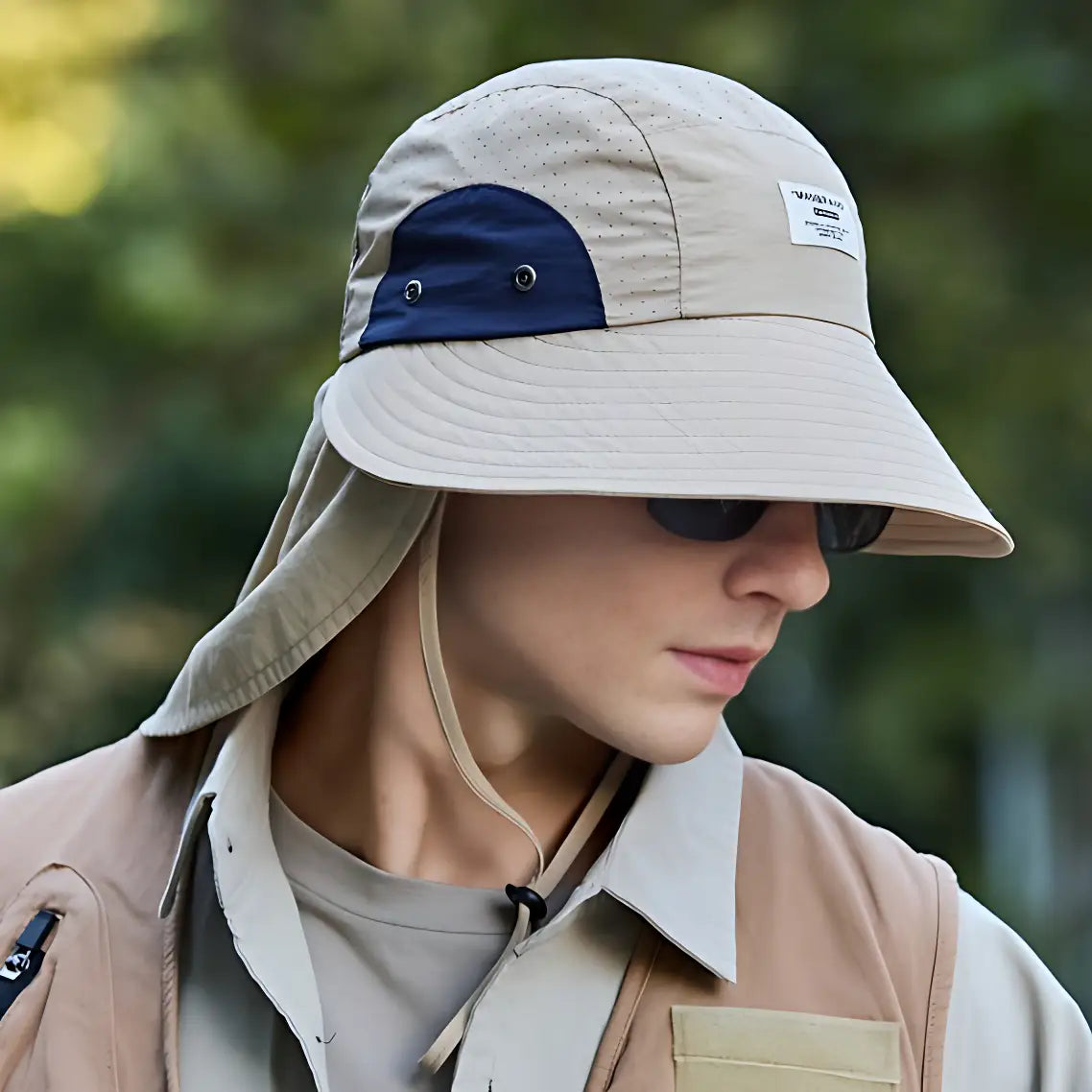 Chapeau anti uv protection cou randonnée