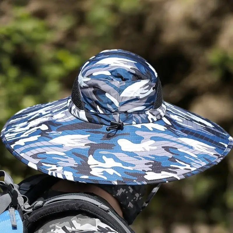 Chapeau de brousse camouflage à large bord