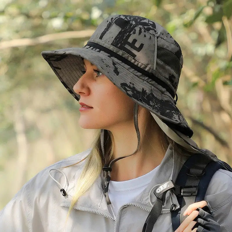 Chapeau de brousse camouflage femme