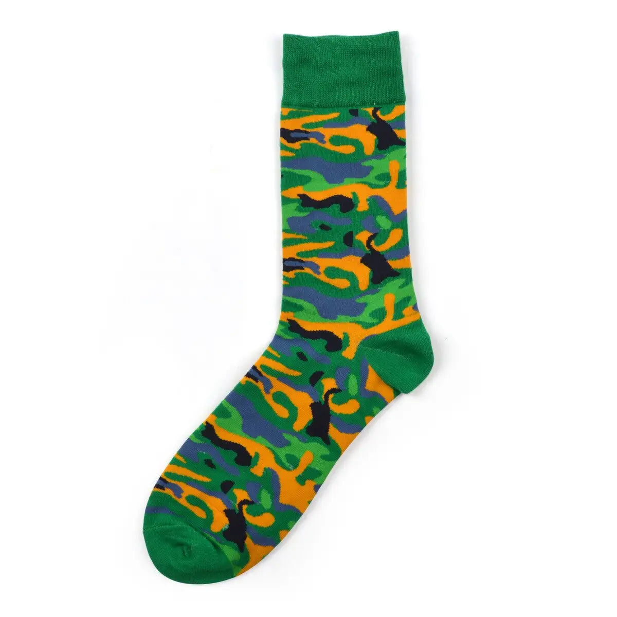 CHAUSSETTES STYLE MILITAIRE - MOTIFS CAMOUFLAGE COLORÉS