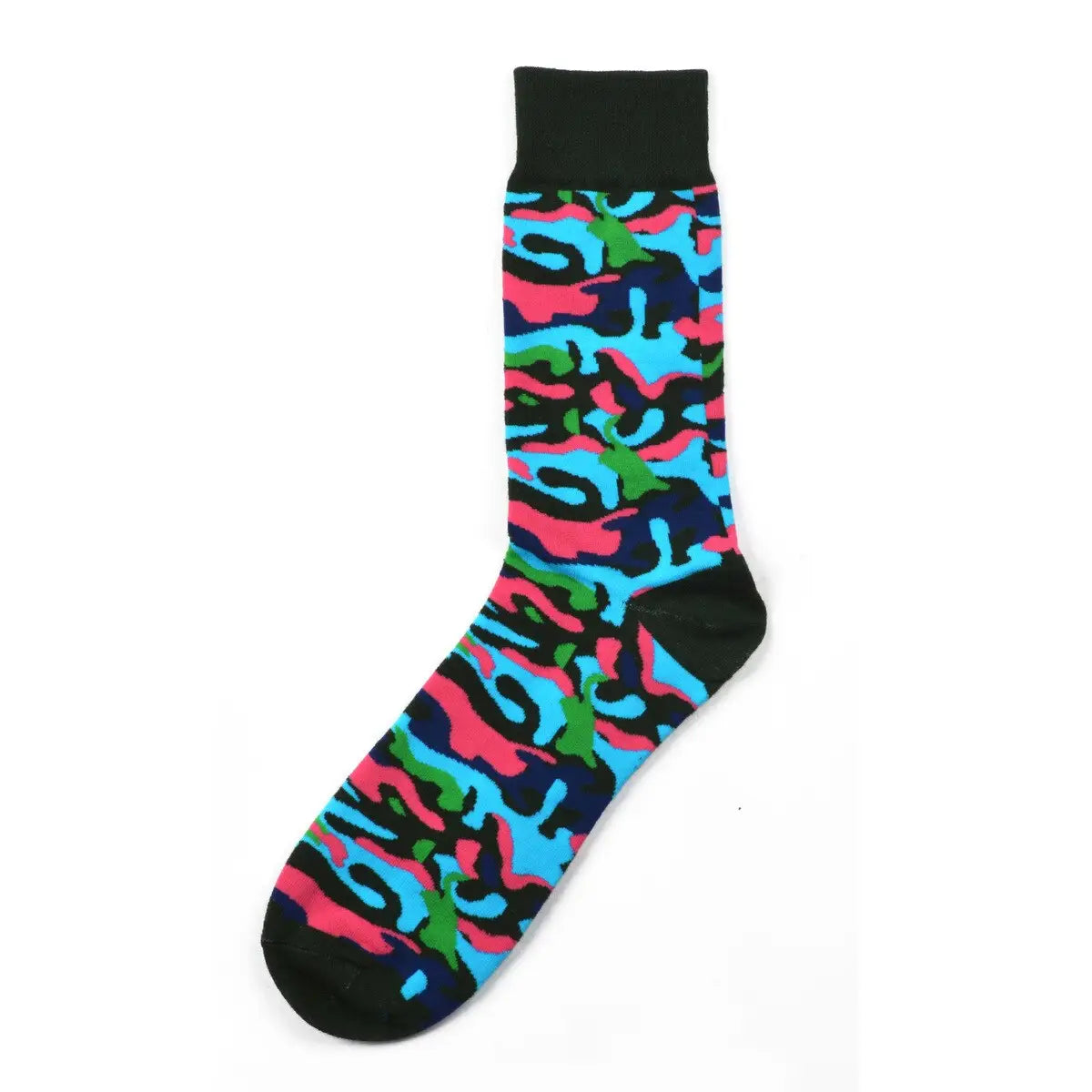CHAUSSETTES STYLE MILITAIRE - MOTIFS CAMOUFLAGE COLORÉS