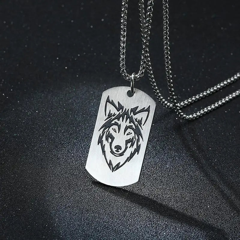 Collier homme plaque militaire