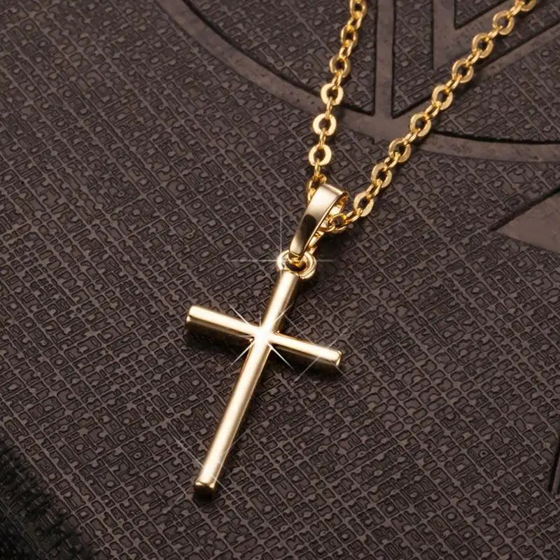 COLLIER MILITAIRE CROIX - ACIER INOXYDABLE
