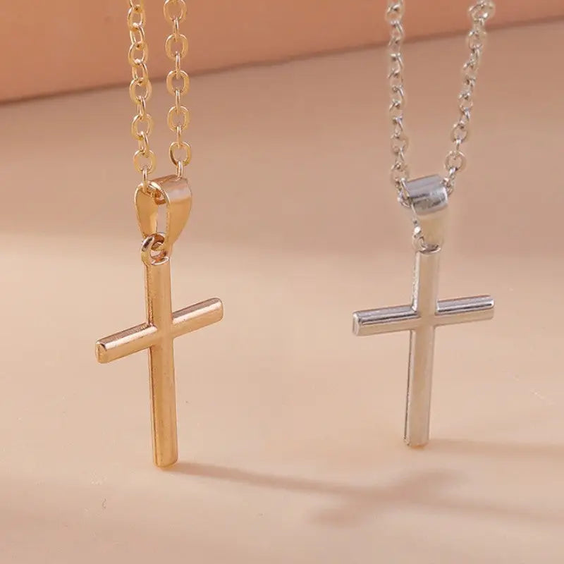 COLLIER MILITAIRE CROIX - ACIER INOXYDABLE