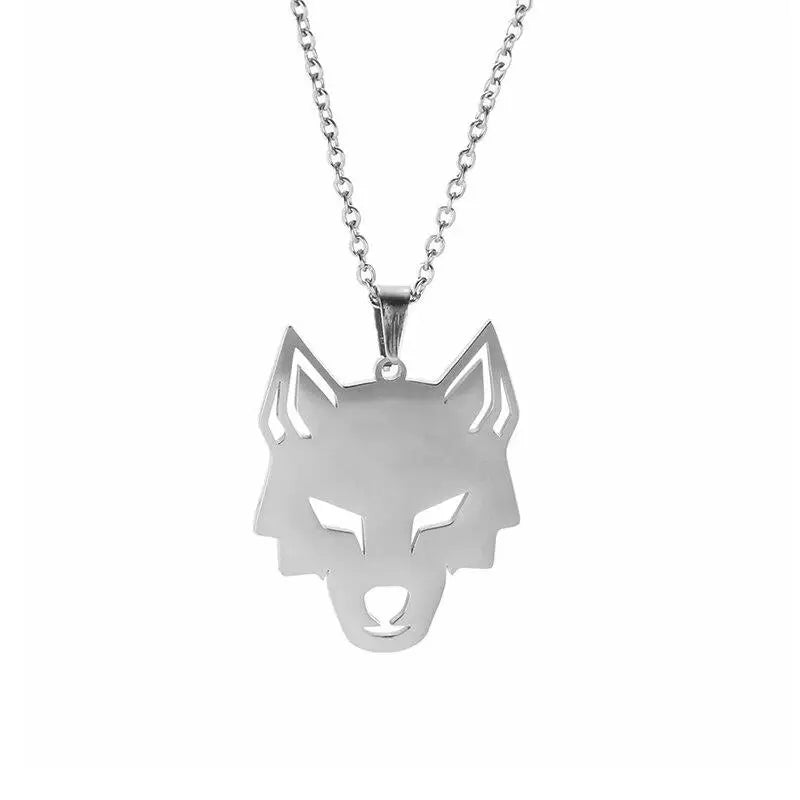 COLLIER MILITAIRE - LOUP SOLITAIRE (ARGENT)
