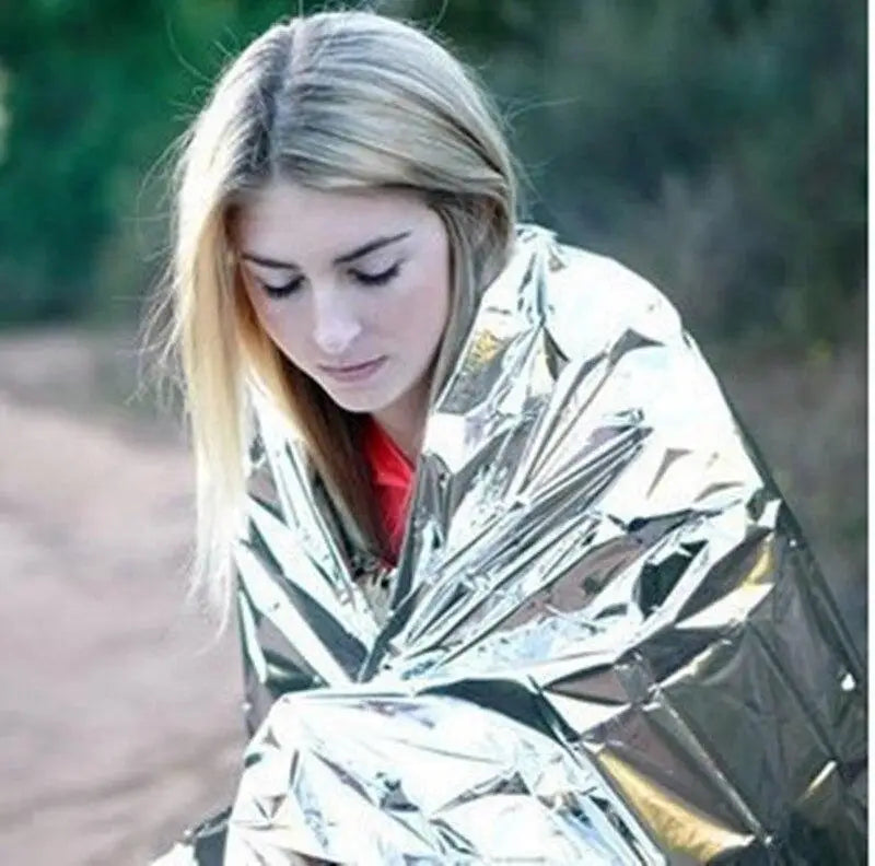 Sac de couchage de survie réfléchissant gris
