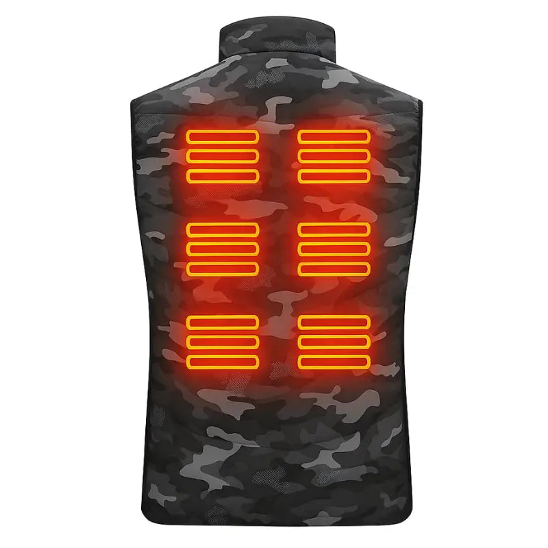 Gilet chauffant camouflage 9 zones