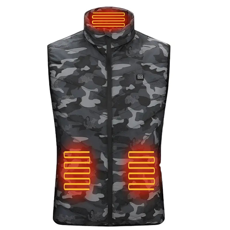 Gilet chauffant camouflage 9 zones