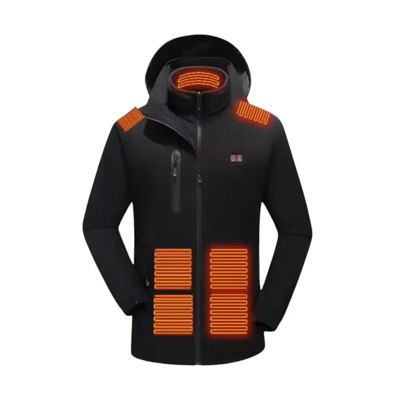Doudoune chauffante doublé polaire homme