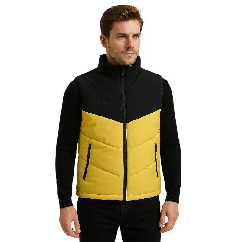 Doudoune chauffante jaune