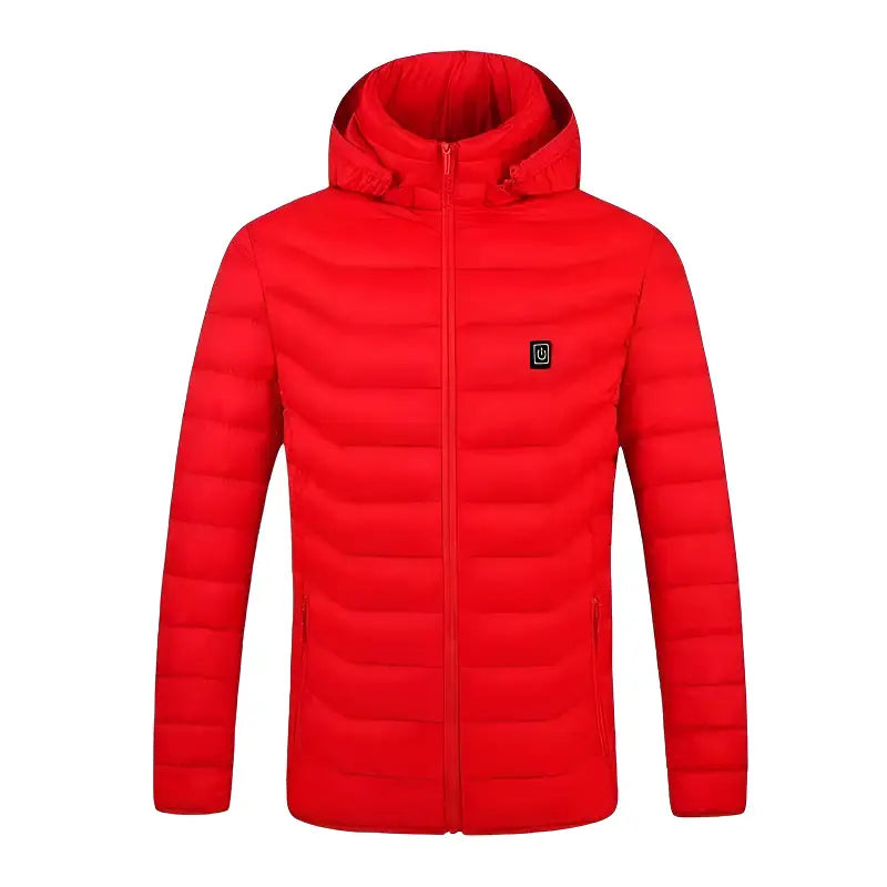 Doudoune homme chauffante rouge