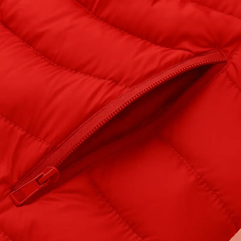 Doudoune homme chauffante rouge