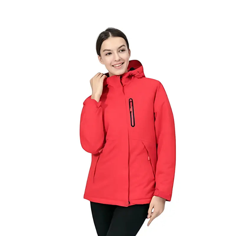 Veste chauffante femme imperméable avec capuche