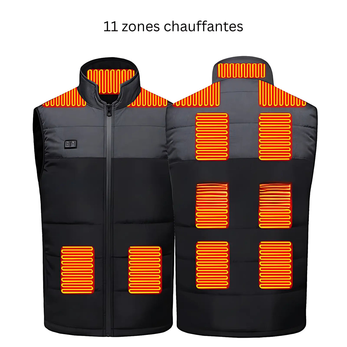 Doudoune sans manche chauffante homme avec batterie