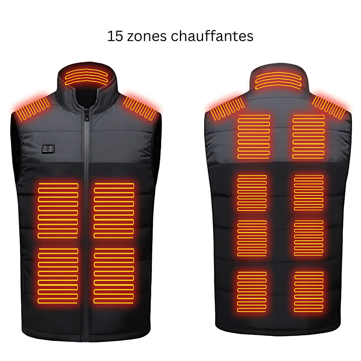 Doudoune sans manche chauffante homme avec batterie