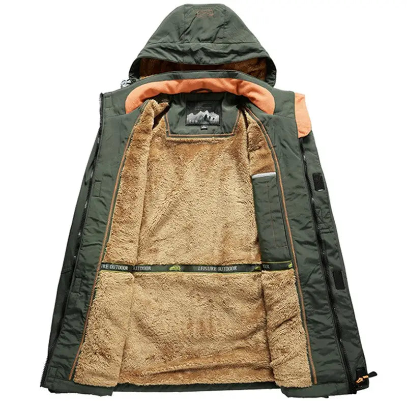 PARKA MILITAIRE TRÈS CHAUDE DOUBLÉE POLAIRE