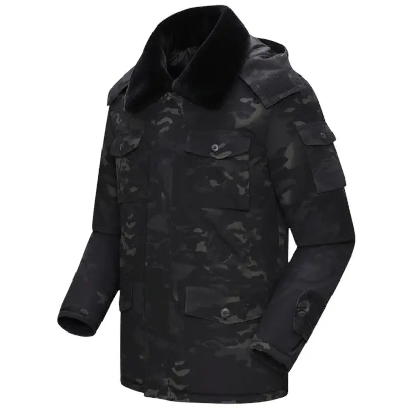 Parka militaire homme col fourré