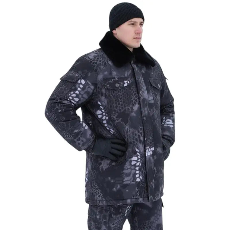 Parka militaire homme col fourré