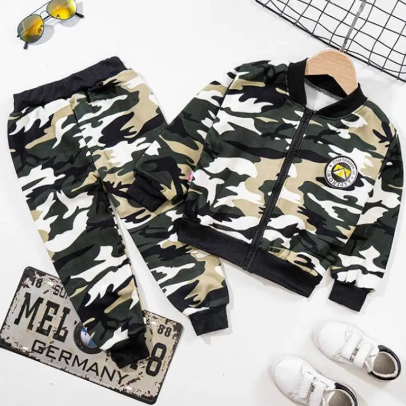 Ensemble sweat militaire garcon
