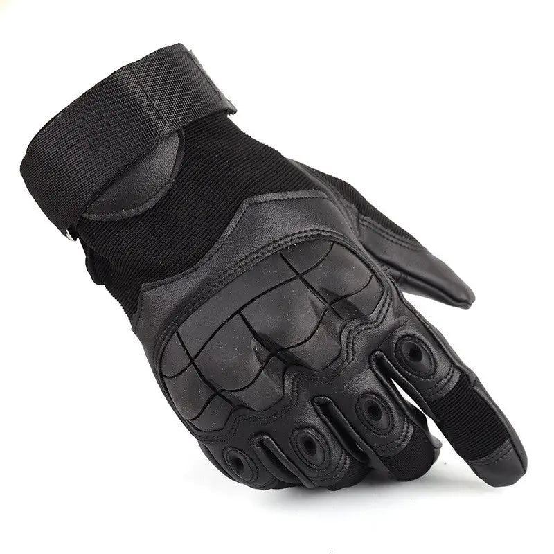 Gant tactique militaire renforcé cuir synthétique noir