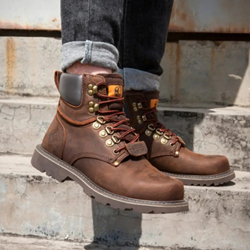 Bottines homme cuir nubuck