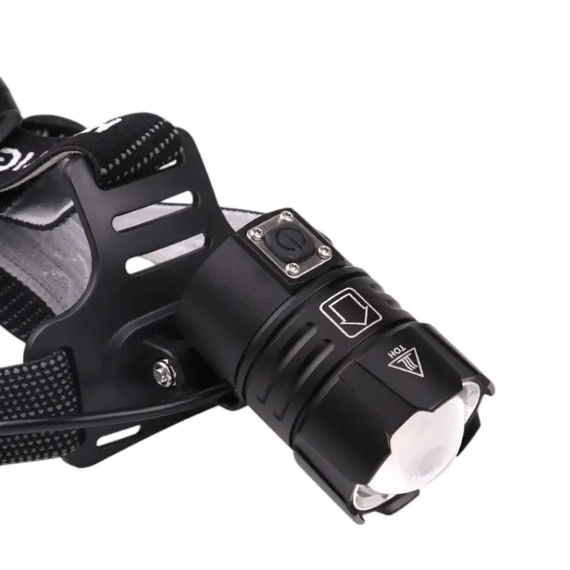 Lampe frontale rechargeable LED à bandeau ajustable