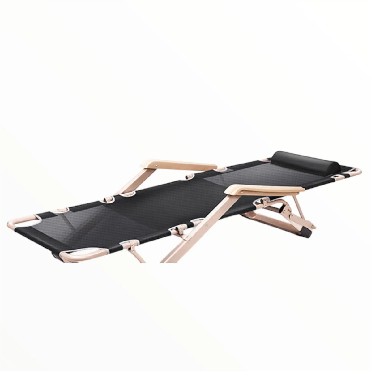 Chaise longue pliante rembourrée avec repose-pieds