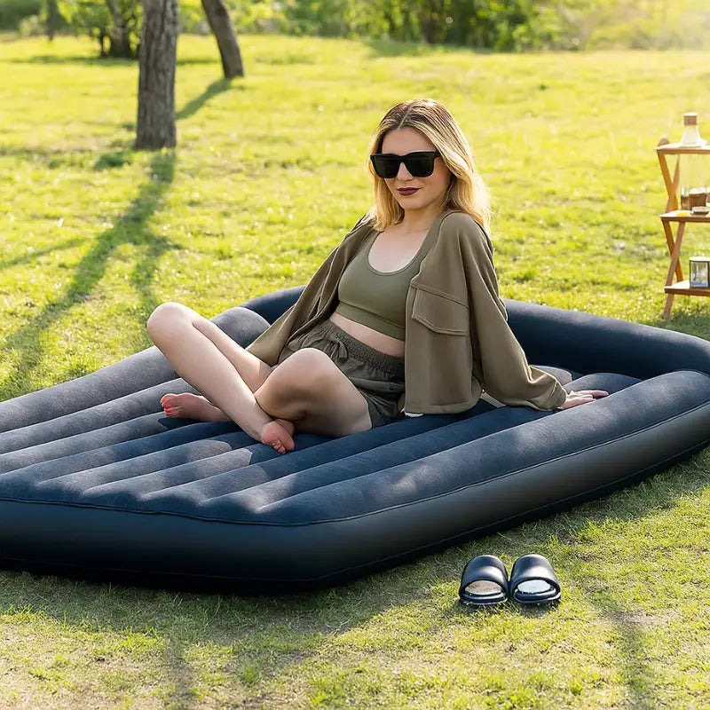 Matelas gonflable floqué 2 personnes