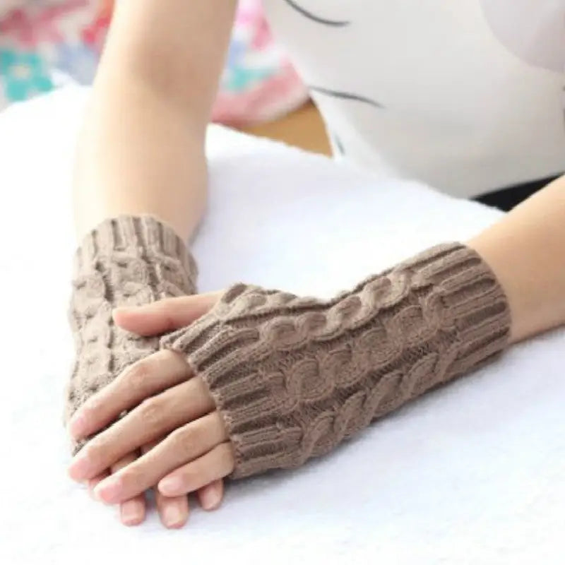 Mitaine femme tricot
