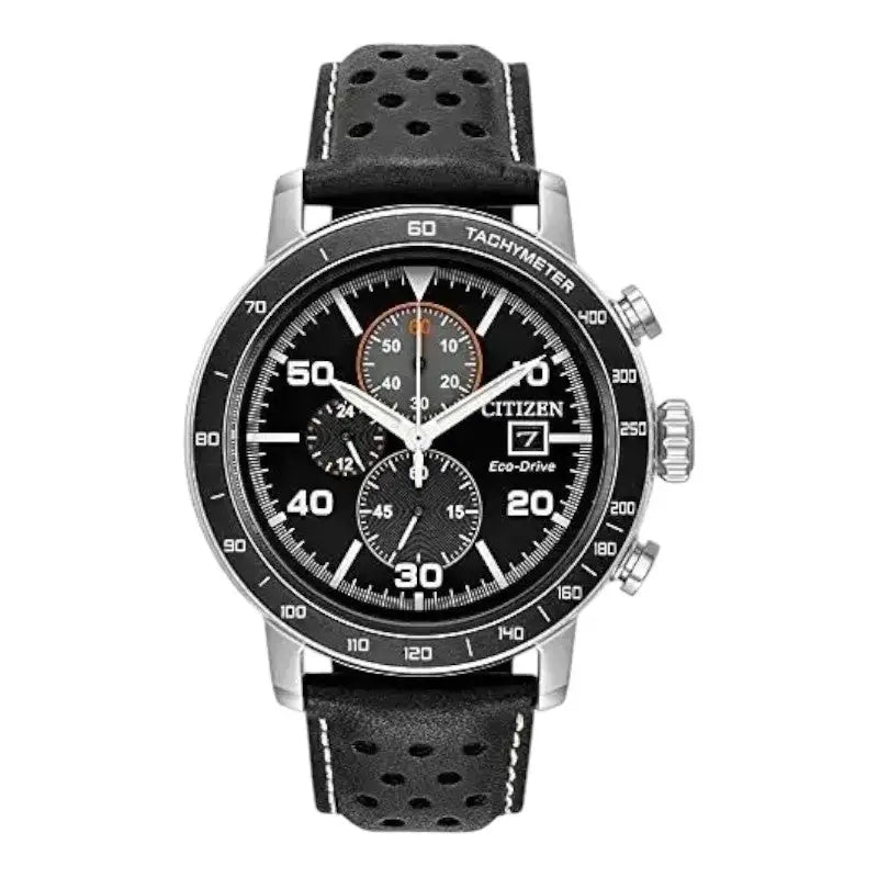 Montre homme militaire chronographe quartz bracelet cuir