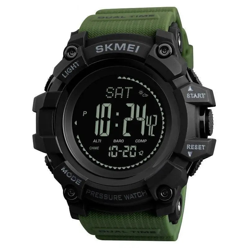 Montre homme sport militaire avec baromètre et boussole