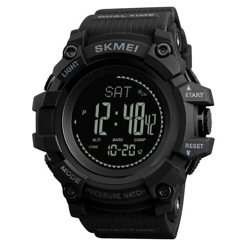 Montre homme sport militaire avec baromètre et boussole