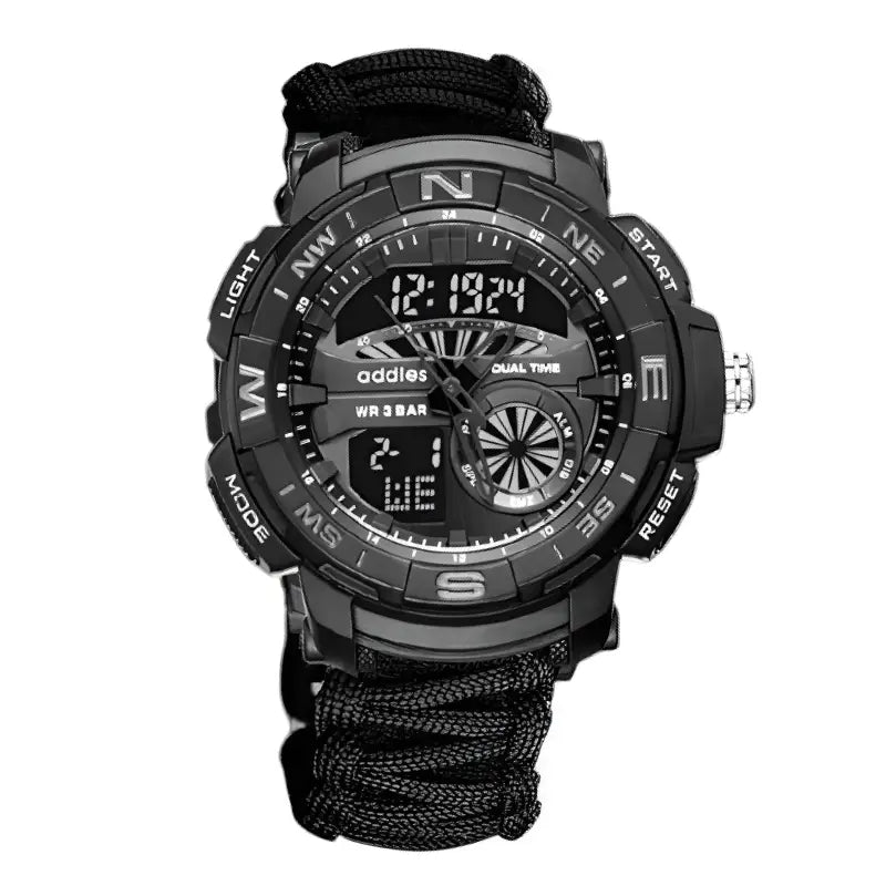 Montre militaire double affichage analogique et digital