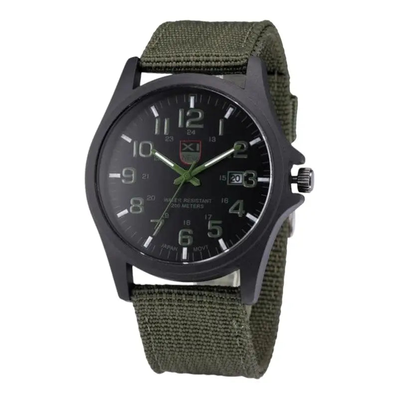 MONTRE MILITAIRE - BRACELET TOILE CANVAS