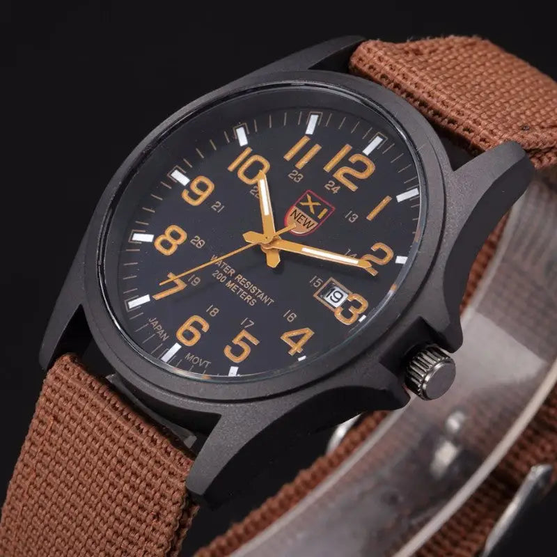 MONTRE MILITAIRE - BRACELET TOILE CANVAS