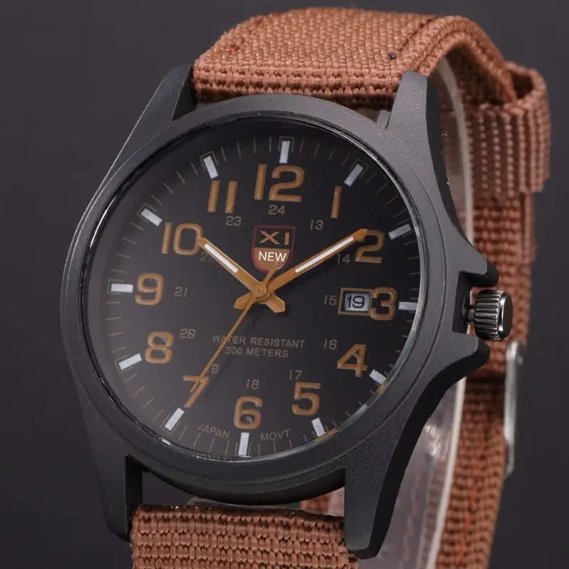 MONTRE MILITAIRE - BRACELET TOILE CANVAS