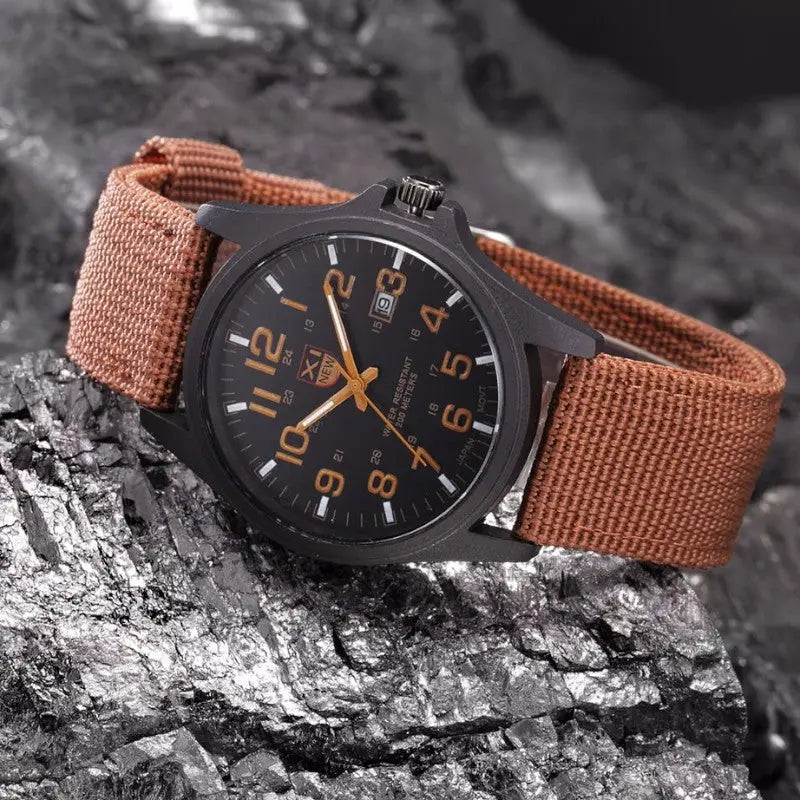 MONTRE MILITAIRE - BRACELET TOILE CANVAS