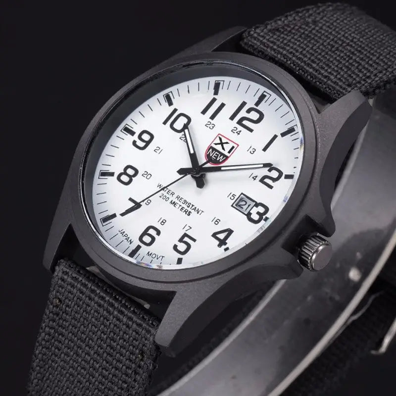 MONTRE MILITAIRE - BRACELET TOILE CANVAS