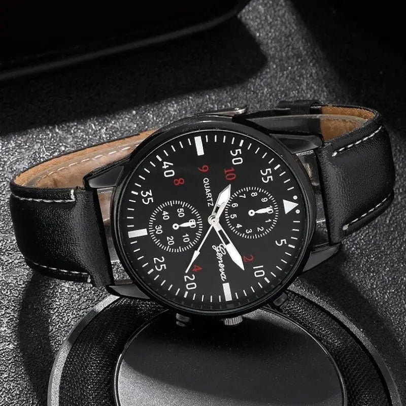 Montre militaire quartz homme chronographe style aviateur
