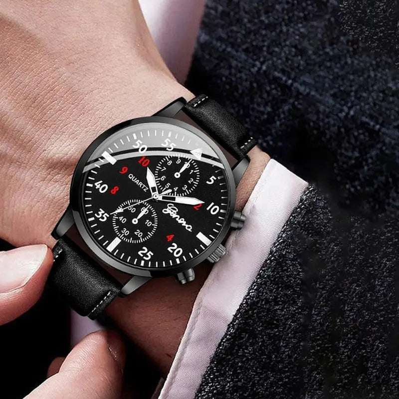Montre militaire quartz homme chronographe style aviateur